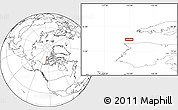 Blank Location Map of the area around 74° 56' 39" N, 124° 1' 30" W