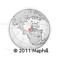 Outline Map of the Area around 74° 56' 39" N, 124° 1' 30" W, rectangular outline
