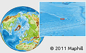 Physical Location Map of the area around 74° 56' 39" N, 1° 46' 29" E