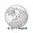 Outline Map of the Area around 74° 56' 39" N, 27° 16' 29" E, rectangular outline