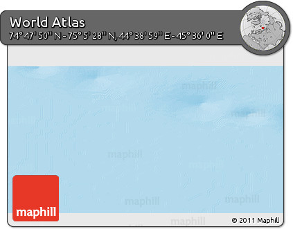Physical 3D Map of the Area around 74° 56' 39" N, 45° 7' 30" E