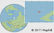 Savanna Style Location Map of the area around 74° 56' 39" N, 51° 4' 30" E