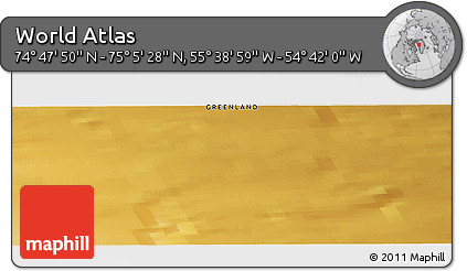 Physical Panoramic Map of the Area around 74° 56' 39" N, 55° 10' 29" W