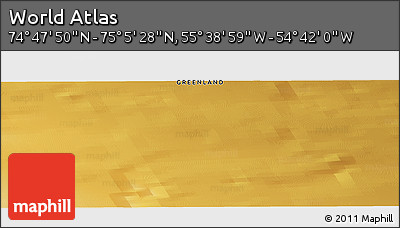 Physical Panoramic Map of the Area around 74° 56' 39" N, 55° 10' 29" W