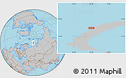 Gray Location Map of the area around 74° 56' 39" N, 56° 10' 29" E