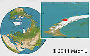 Satellite Location Map of the area around 74° 56' 39" N, 57° 1' 29" E