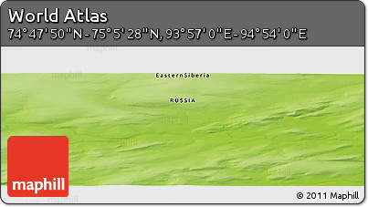 Physical Panoramic Map of the Area around 74° 56' 39" N, 94° 25' 30" E