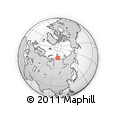 Outline Map of the Area around 75° 12' 23" N, 102° 55' 30" E, rectangular outline