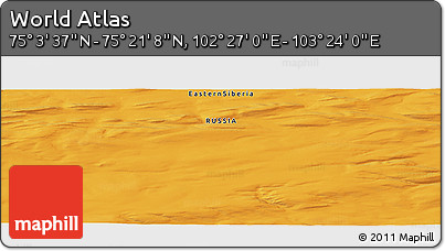 Political Panoramic Map of the Area around 75° 12' 23" N, 102° 55' 30" E