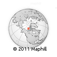 Outline Map of the Area around 75° 12' 23" N, 117° 13' 29" W, rectangular outline