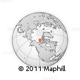 Outline Map of the Area around 75° 12' 23" N, 119° 46' 30" W, rectangular outline