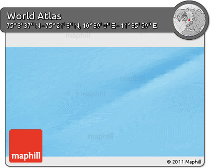 Physical 3D Map of the Area around 75° 12' 23" N, 11° 7' 30" E