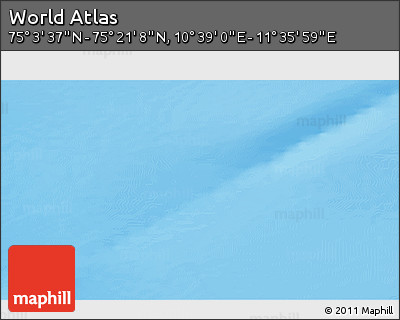 Physical 3D Map of the Area around 75° 12' 23" N, 11° 7' 30" E