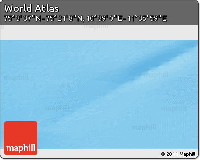 Physical 3D Map of the Area around 75° 12' 23" N, 11° 7' 30" E