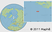 Savanna Style Location Map of the area around 75° 12' 23" N, 11° 58' 29" E