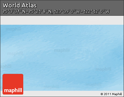 Physical 3D Map of the Area around 75° 12' 23" N, 123° 10' 30" W