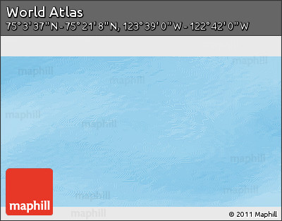 Shaded Relief 3D Map of the Area around 75° 12' 23" N, 123° 10' 30" W