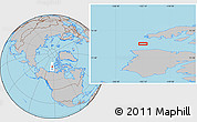 Gray Location Map of the area around 75° 12' 23" N, 123° 10' 30" W