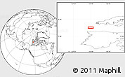 Blank Location Map of the area around 75° 12' 23" N, 124° 1' 30" W