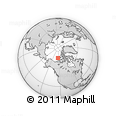 Outline Map of the Area around 75° 12' 23" N, 124° 1' 30" W, rectangular outline