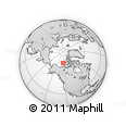 Outline Map of the Area around 75° 12' 23" N, 124° 52' 30" W, rectangular outline