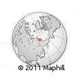 Outline Map of the Area around 75° 12' 23" N, 126° 43' 29" E, rectangular outline