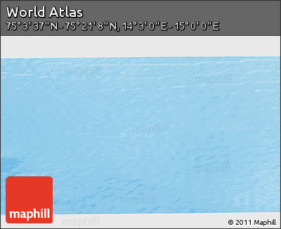 Physical 3D Map of the Area around 75° 12' 23" N, 14° 31' 30" E