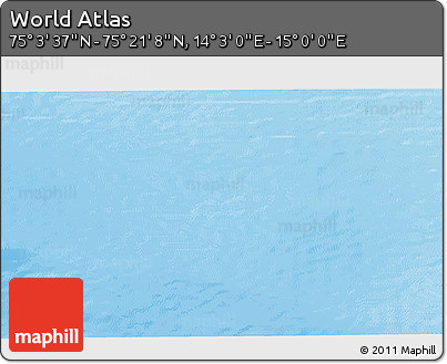 Physical 3D Map of the Area around 75° 12' 23" N, 14° 31' 30" E