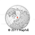 Outline Map of the Area around 75° 12' 23" N, 23° 1' 29" E, rectangular outline