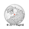 Outline Map of the Area around 75° 12' 23" N, 32° 22' 30" E, rectangular outline