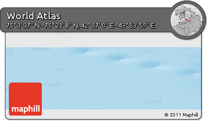 Physical Panoramic Map of the Area around 75° 12' 23" N, 43° 25' 29" E