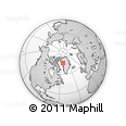 Outline Map of the Area around 75° 12' 23" N, 54° 19' 30" W, rectangular outline