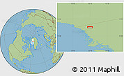 Savanna Style Location Map of the area around 75° 12' 23" N, 55° 10' 29" W