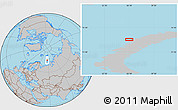 Gray Location Map of the area around 75° 12' 23" N, 56° 10' 29" E