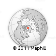 Outline Map of the Area around 75° 12' 23" N, 58° 34' 30" W, rectangular outline