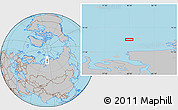 Gray Location Map of the area around 75° 12' 23" N, 80° 49' 29" E