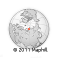 Outline Map of the Area around 75° 12' 23" N, 86° 46' 30" E, rectangular outline