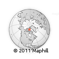Outline Map of the Area around 75° 12' 23" N, 86° 37' 30" W, rectangular outline