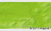 Physical 3D Map of the area around 75° 12' 23" N, 89° 19' 29" E