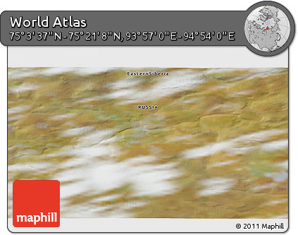 Satellite 3D Map of the Area around 75° 12' 23" N, 94° 25' 30" E