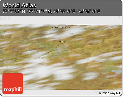 Satellite 3D Map of the Area around 75° 12' 23" N, 94° 25' 30" E