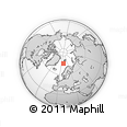 Outline Map of the Area around 75° 12' 23" N, 9° 25' 30" E, rectangular outline