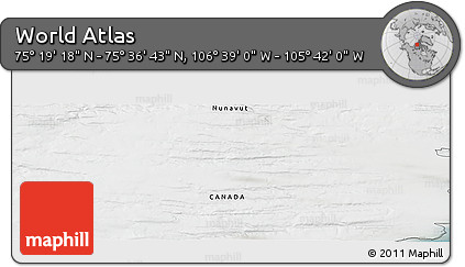Satellite Panoramic Map of the Area around 75° 28' 0" N, 106° 10' 30" W