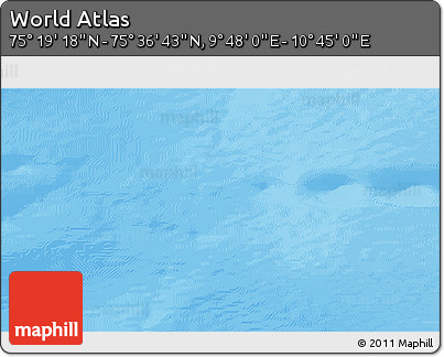Physical 3D Map of the Area around 75° 28' 0" N, 10° 16' 30" E