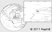 Blank Location Map of the area around 75° 28' 0" N, 122° 19' 29" W