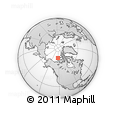 Outline Map of the Area around 75° 28' 0" N, 122° 19' 29" W, rectangular outline