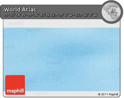 Physical 3D Map of the Area around 75° 28' 0" N, 123° 10' 30" W