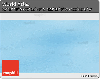 Physical 3D Map of the Area around 75° 28' 0" N, 123° 10' 30" W