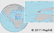 Gray Location Map of the area around 75° 28' 0" N, 123° 10' 30" W