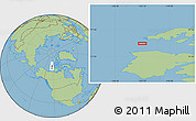 Savanna Style Location Map of the area around 75° 28' 0" N, 123° 10' 30" W